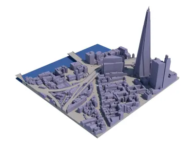London city tile Level 2 block TQ3280 South East 3D model