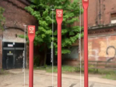 Alle PVC Schilderpfosten und Hinweisschilder 3D Model Pack