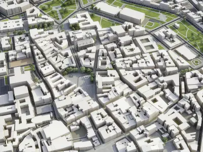 Brno - city Low-poly 3D model