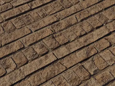 Rough Sandstone Brick Blocks PBR Texture Texture