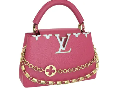 Louis Vuitton Capucines Mini Bag Pink Low-poly 3D model