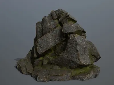 Mountain rock Low-poly 3D model buy