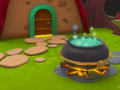 3D little house  Low-poly 3D model