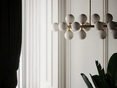 CWI Lighting Arya 16-Light Satin Gold Chandelier 3D model