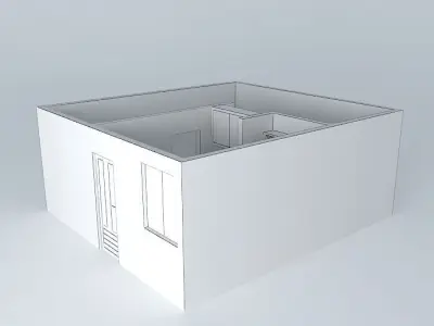 euorkut house with door Free 3D model