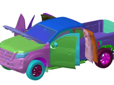 Nissan Navara 7AT 2021 Vehicle 3d scan model STL Format 3D model