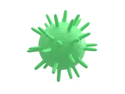 Virus v2 004 Low-poly 3D model