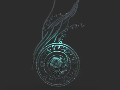 Fantasy occult 9th ring 3D model