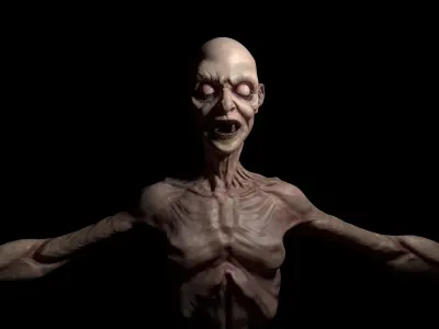 WITCH 3D MODEL zombie Low-poly 3D model