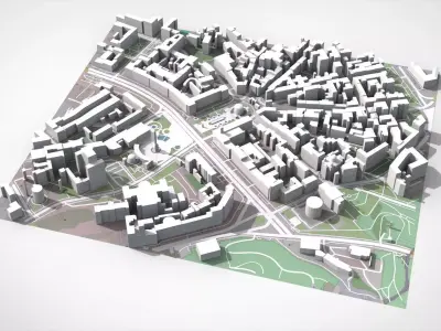 Cityscape Kyiv Ukraine fragment city 3D model