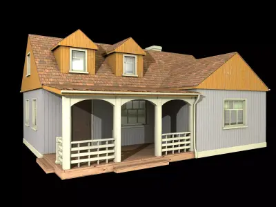 house Low-poly 3D model 21