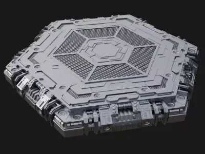 Hexagon Stand Base Diorama Scifi Model A 3D print model