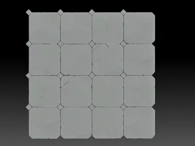 Stylized tile 3D model