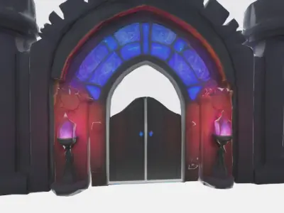 Mystical Portal Low-poly 3D model