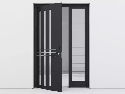 Aluminium door 40 3D model