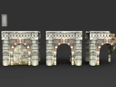 Bridge Modular Low-poly 3D model