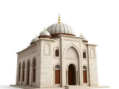 Islamic Mosque Architecture Model Pack Low-poly 3D model