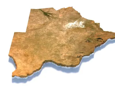 Botswana Country Terrain 3D model