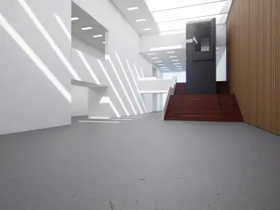 Art Museum Gallery Interior 39 Low-poly 3D model