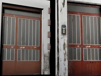 Street Door Clean And Dirty Textures Low-poly 3D model purchase