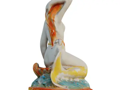 Mermaid statue 3D model