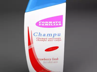 Shampoo bottle of chappu soap 3D model