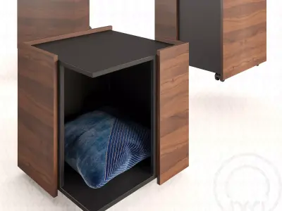 Corner pet House Low-poly 3D model