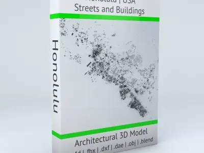 Honolulu Streets and Buildings 3D model