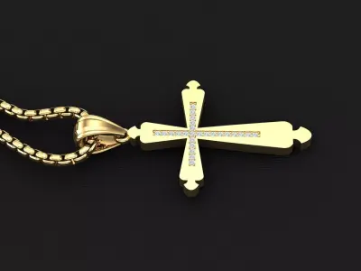 Cross Light Gold 3CP023 3DM STL 3D model