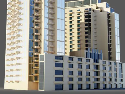 standpoint tower - Dubai 3D model