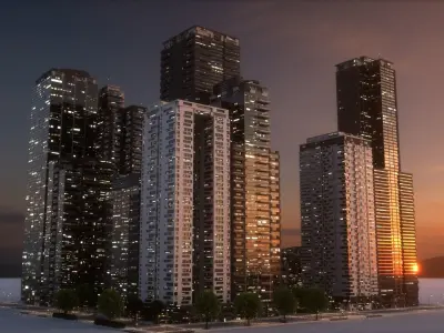 City Block Type B08 3D model