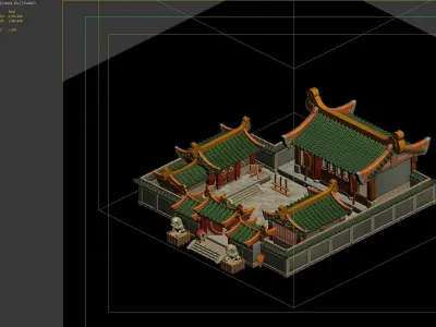 prison cartoon 3D model