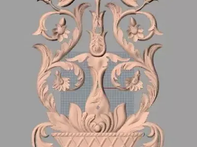 European furniture 3D relief models for CNC wood engraving E181 3D model