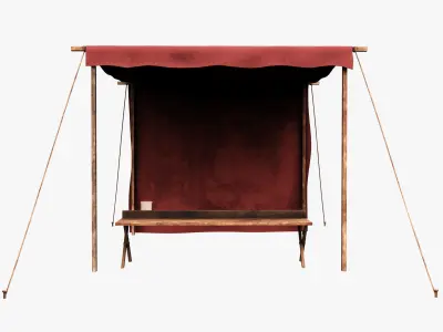 Market Stall Cotton Low-poly 3D model