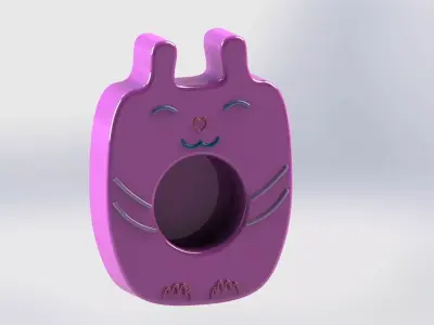 Cute Cat Tealight Candle Holder 3D print model