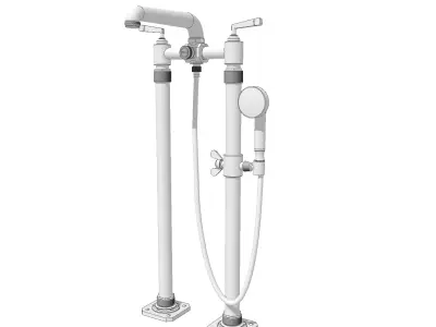 Waterworks RW Atlas Bath Faucet 3D model