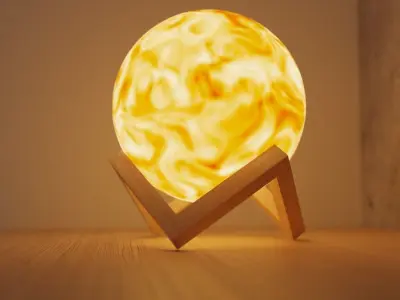 Sunlamp moon table lamp Free 3D model