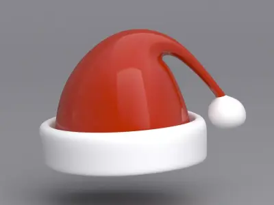 Christmas Hat RED 3D model