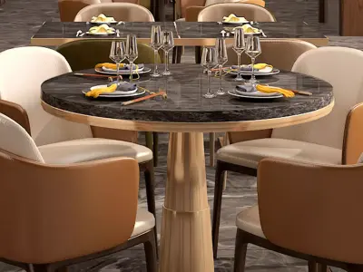 restaurant interior 3D model shop