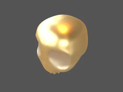 Cartoon Skull v2 007 Low-poly 3D model