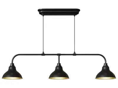 AGUNNARID Pendant lamp with 3 lights black 3D model