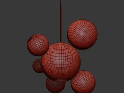 Suspension light Giopato Coombes Bolle bls 6 Lamp 3D model