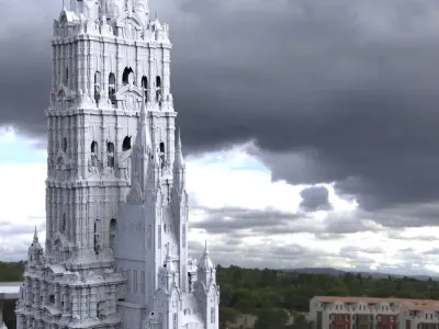 Fantasy architecture Mayan Sacrifice tower of the gods 3D model