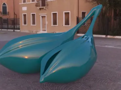 fruit tree realistic sculpture  3D model