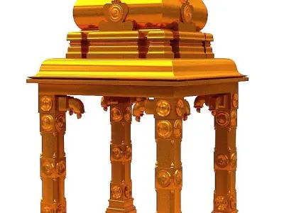 Hindu temple Low-poly 3D model