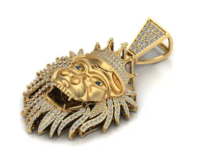 Lion pendant 3D print model 3D print model