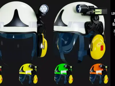 Schuberth F300 Firefighter Helmet 3D for FiveM GTA Low-poly 3D model