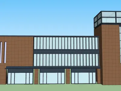 front facade wall sketchup model 3D model