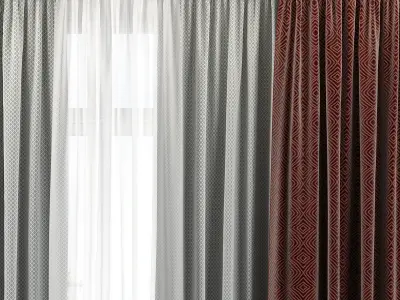 Curtain Set 318 3D model