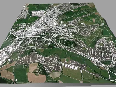 Cityscape Solisbury United Kingdom 3D model
